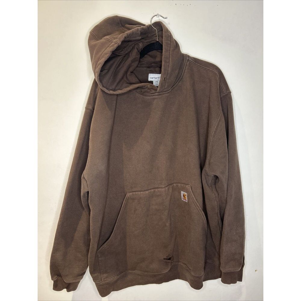 Carhartt Classic Brown Heavyweight Pullover Hoodie Workwear Sweatshirt‎